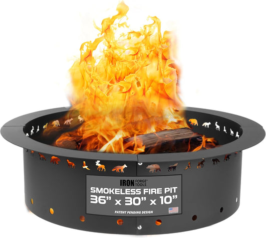 36 Inch Heavy Duty Smokeless Fire Pit Ring for Outdoor Use
