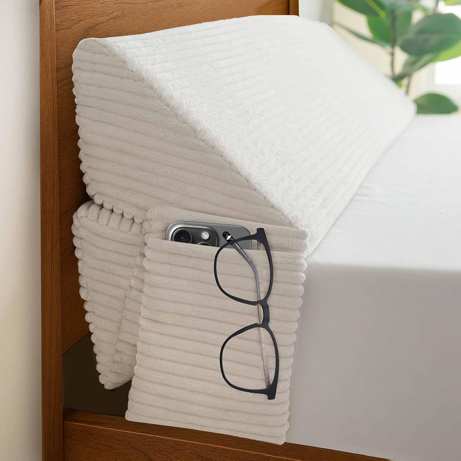 HIGOGOGO Full Size Wedge Pillow for Headboard Gap Filler