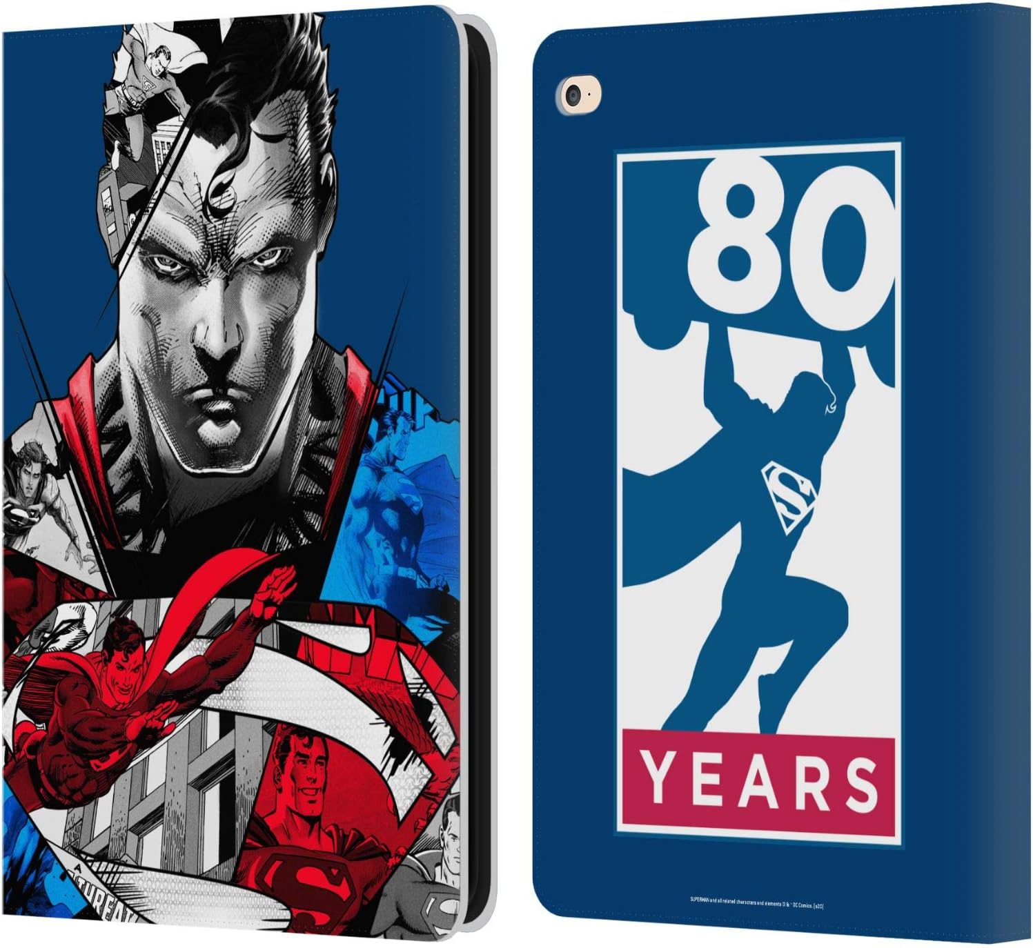 Superman DC Comics Collage Leather Wallet Case for iPad Air 2
