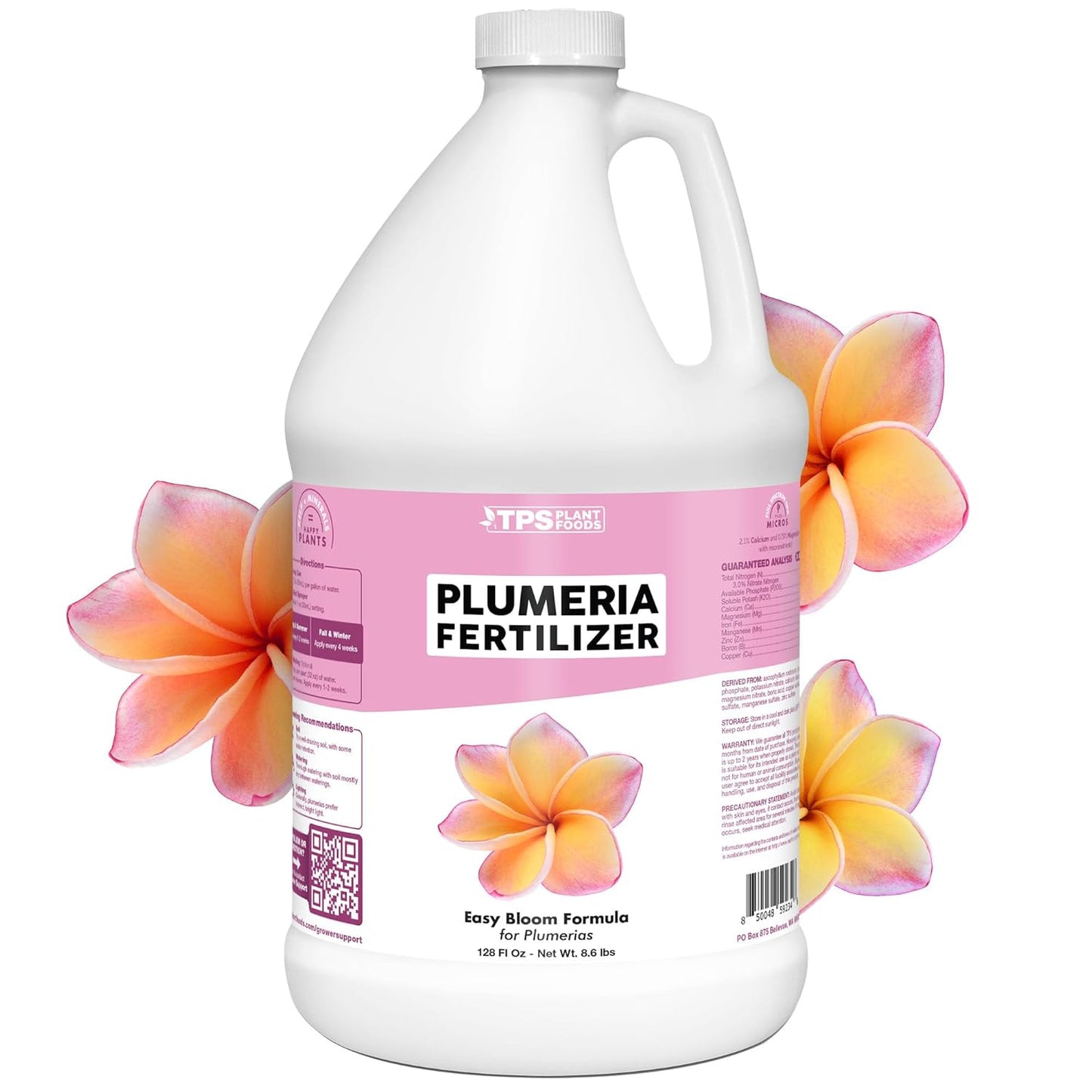 Plumeria Fertilizer for Frangipani and Tropical Plants, 1 Gallon