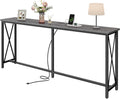 70 in Console Table with Outlets and USB-C - Long Narrow Sofa Table