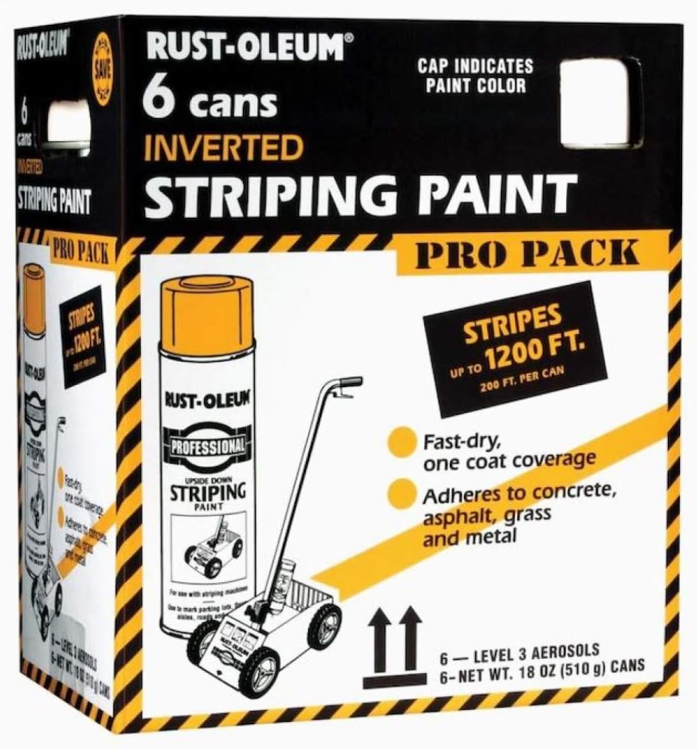 Rust-Oleum Inverted Striping Spray Paint for Durable Lines
