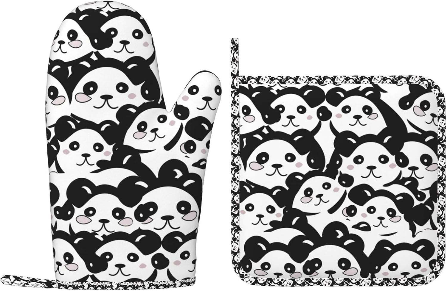 Cute Panda Silicone Oven Mitts - Safe & Stylish Kitchen Essential