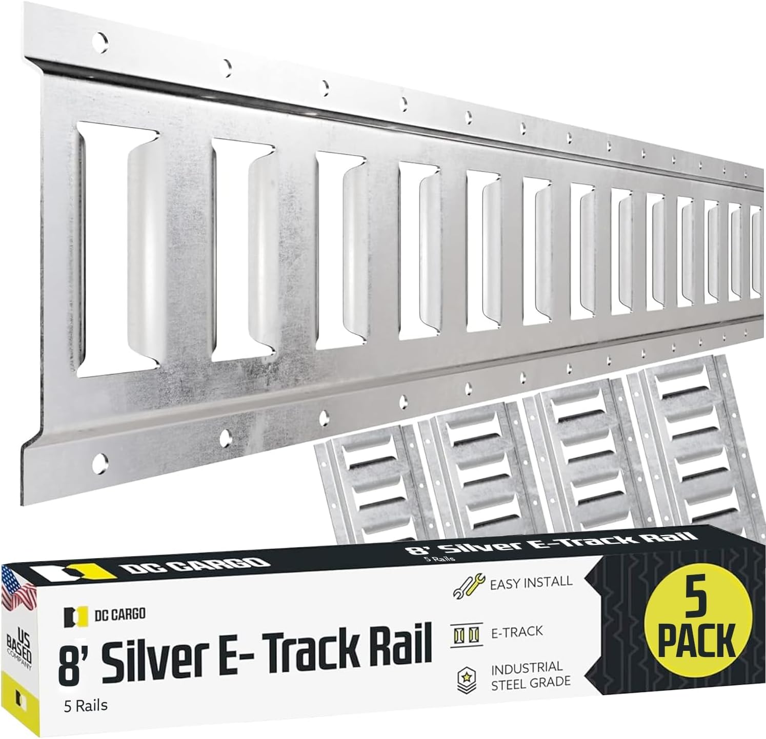 E Track Tie Down Rail Kit 8ft for Secure Cargo & Heavy Loads