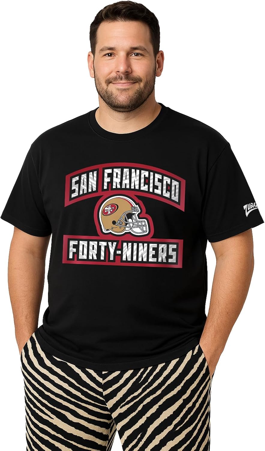 Zubaz NFL Teams Men's Short Sleeve Graphic T-Shirt for Fans