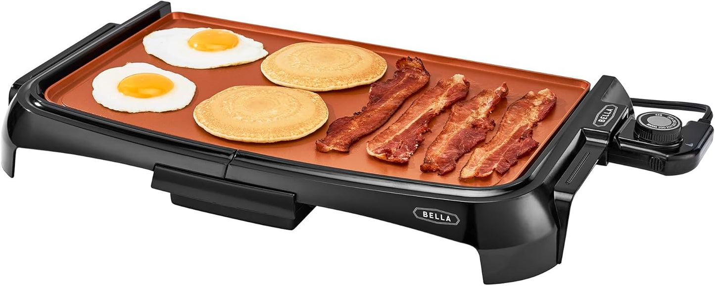 BELLA Griddle Ceramic Copper TI for Hassle-Free Cooking
