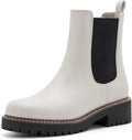 Womens Chelsea Boots Slip On Ankle Booties - Chunky Lug Sole