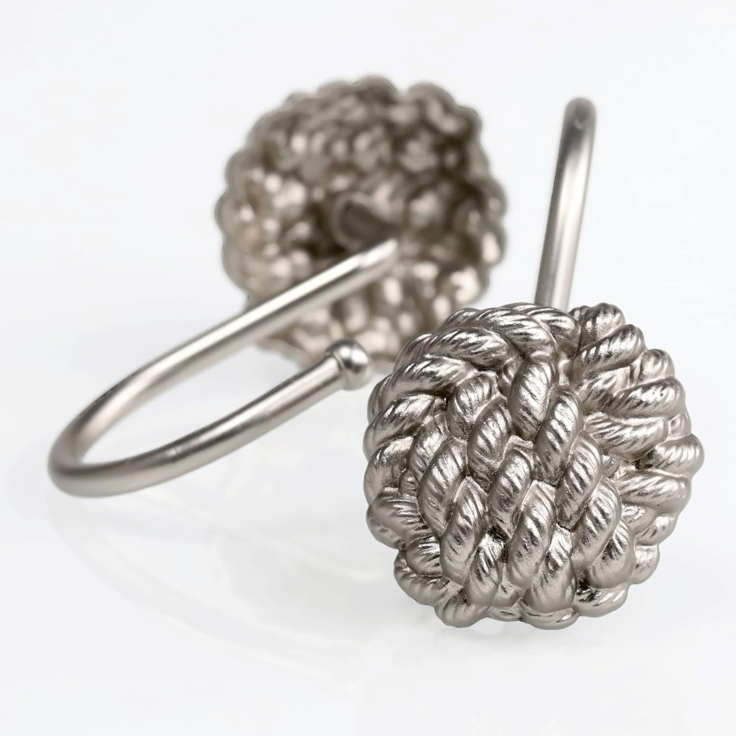 Rust-Proof Boho Metal Shower Hooks: PopKozzi Silver Set 12