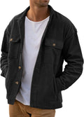 Men's Corduroy Shacket with 4 Pockets - Work Jacket Fit