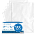 Spartan Industrial 18 X 24 Clear Plastic Poly Bags for Packaging