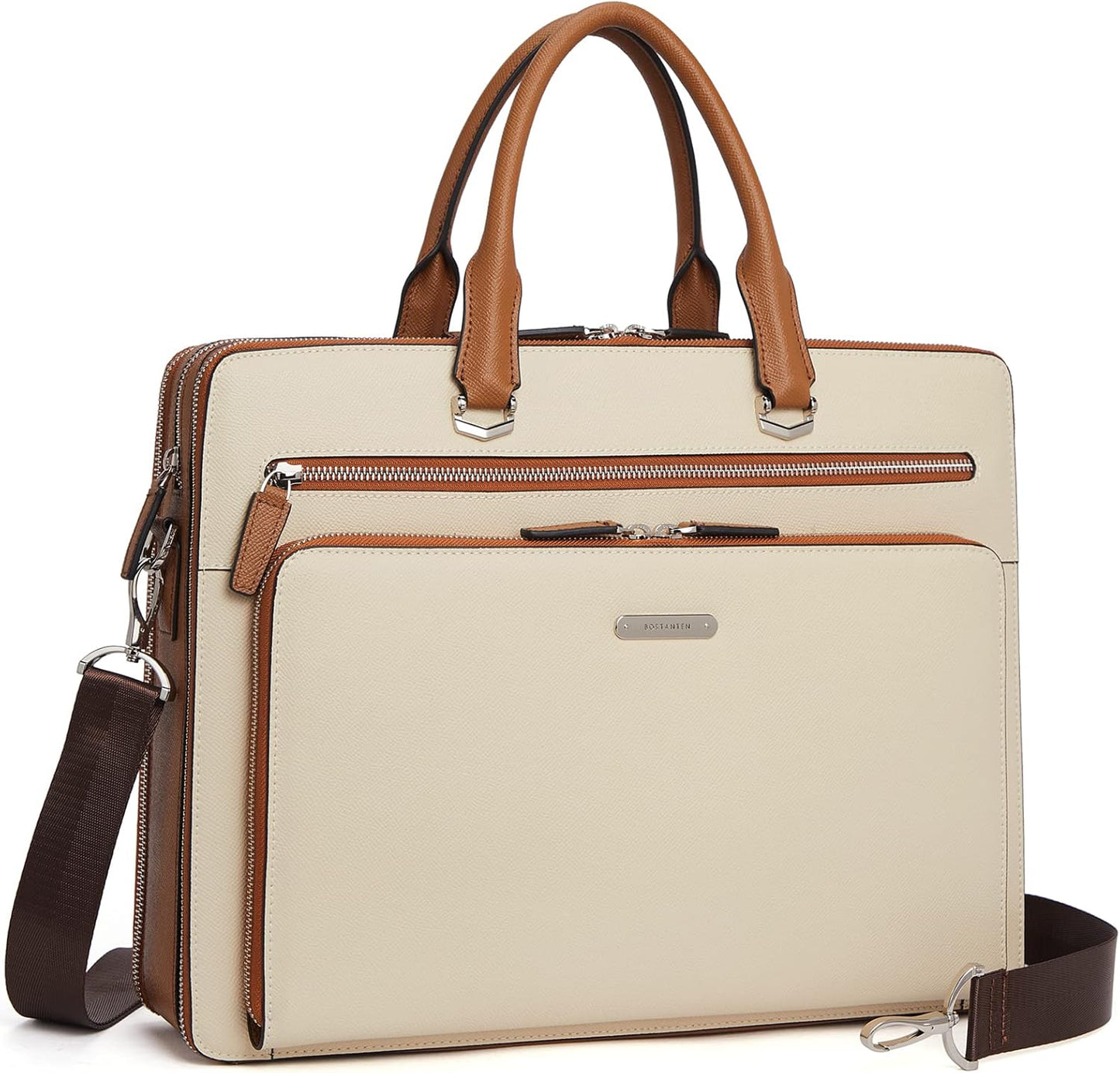 Genuine Leather Laptop Bag for Men - BOSTANTEN Briefcases