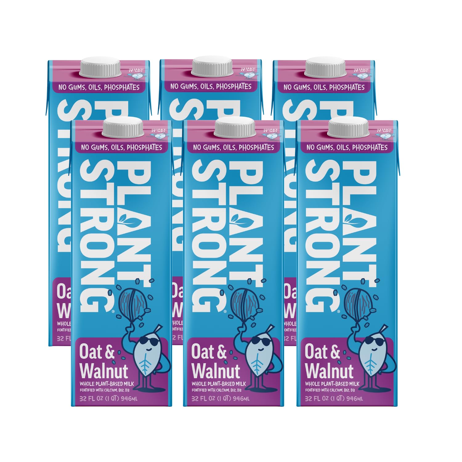 PLANTSTRONG Oat & Walnut Milk 32oz - Vegan, Gluten Free, Dairy Free