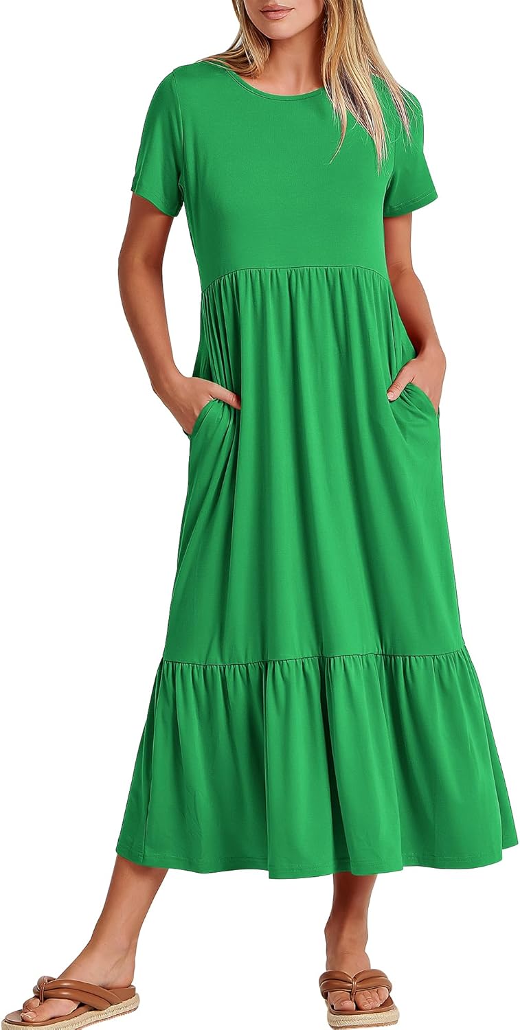 ANRABESS Womens Summer Casual Maxi Dress for Beach Travel