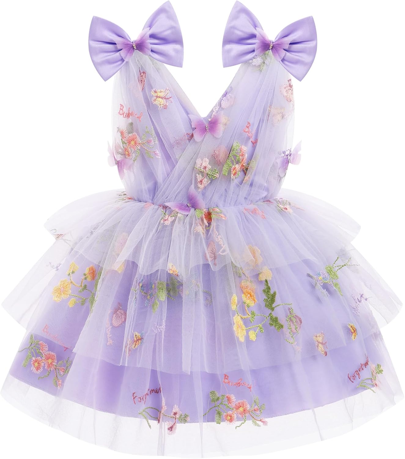 IMEKIS Toddler Girls Butterfly Birthday Dress for Parties