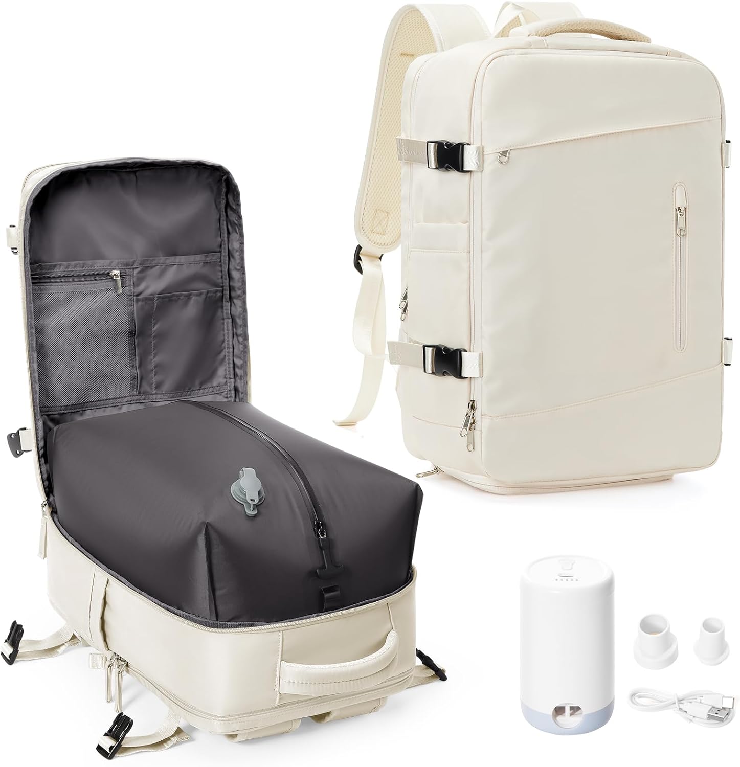 Vacuum Travel Backpack with Electric Pump for Efficient Packing