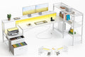 CubiCubi 75 in Computer Desk with Drawers - Large L-Shaped Workstation