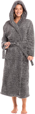 Alexander Del Rossa Womens Fluffy Fuzzy Plush Robe - Warm, Thick