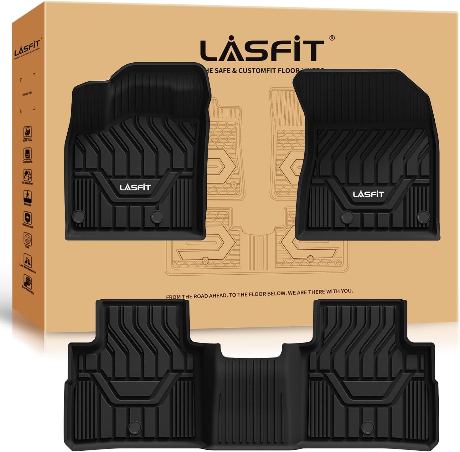 Custom Fit LASFIT Floor Mats for Nissan Rogue 2021-2026 Models