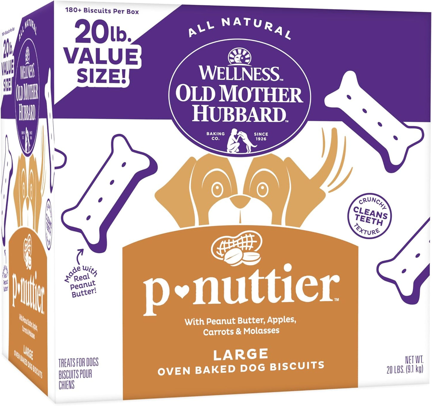 Old Mother Hubbard Wellness P-Nuttier Dog Biscuits for Training