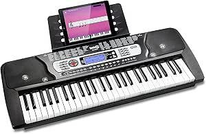 RockJam 54 Key Keyboard Piano with Power Supply and Accessories