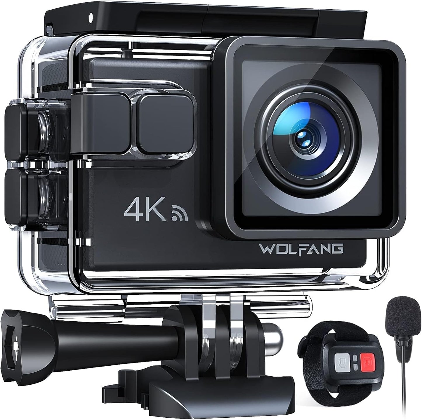 WOLFANG 4K Action Camera: Waterproof, Stabilized, Vlogging Ready!