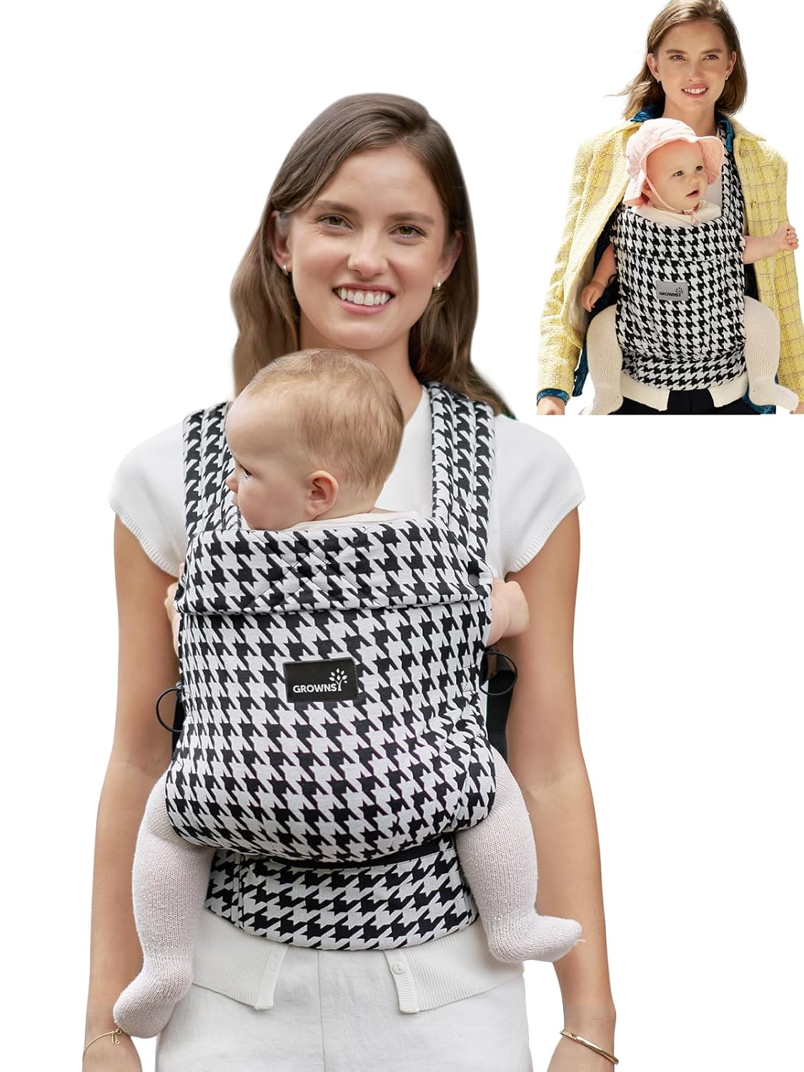 GROWNSY Baby Carrier for Newborn to Toddler, Ergonomic Design