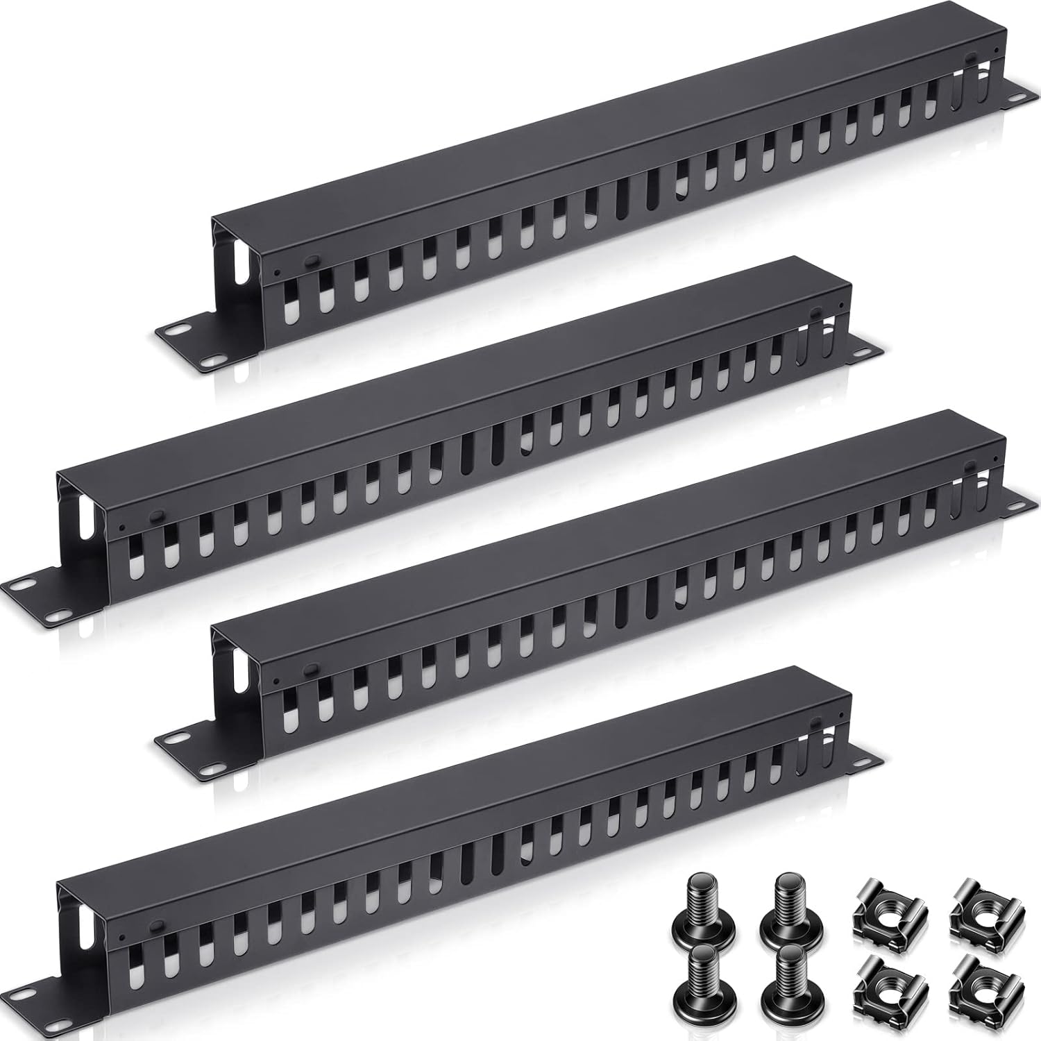 Effortlessly Organize Cables with 24 Slot Cable Manager