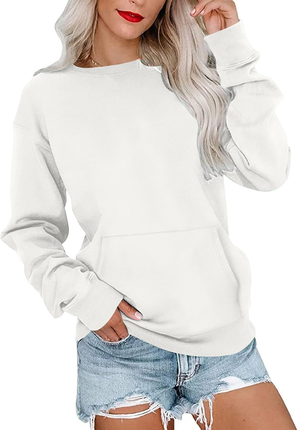 MISFAY Womens Oversized Sweatshirt for Casual Style and Comfort