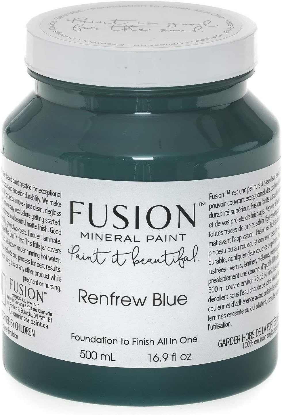 Fusion Mineral Paint Renfrew Blue 500 ml for Easy Application