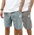 Corduroy Shorts for Men - Elastic Waist Drawstring Summer Casual