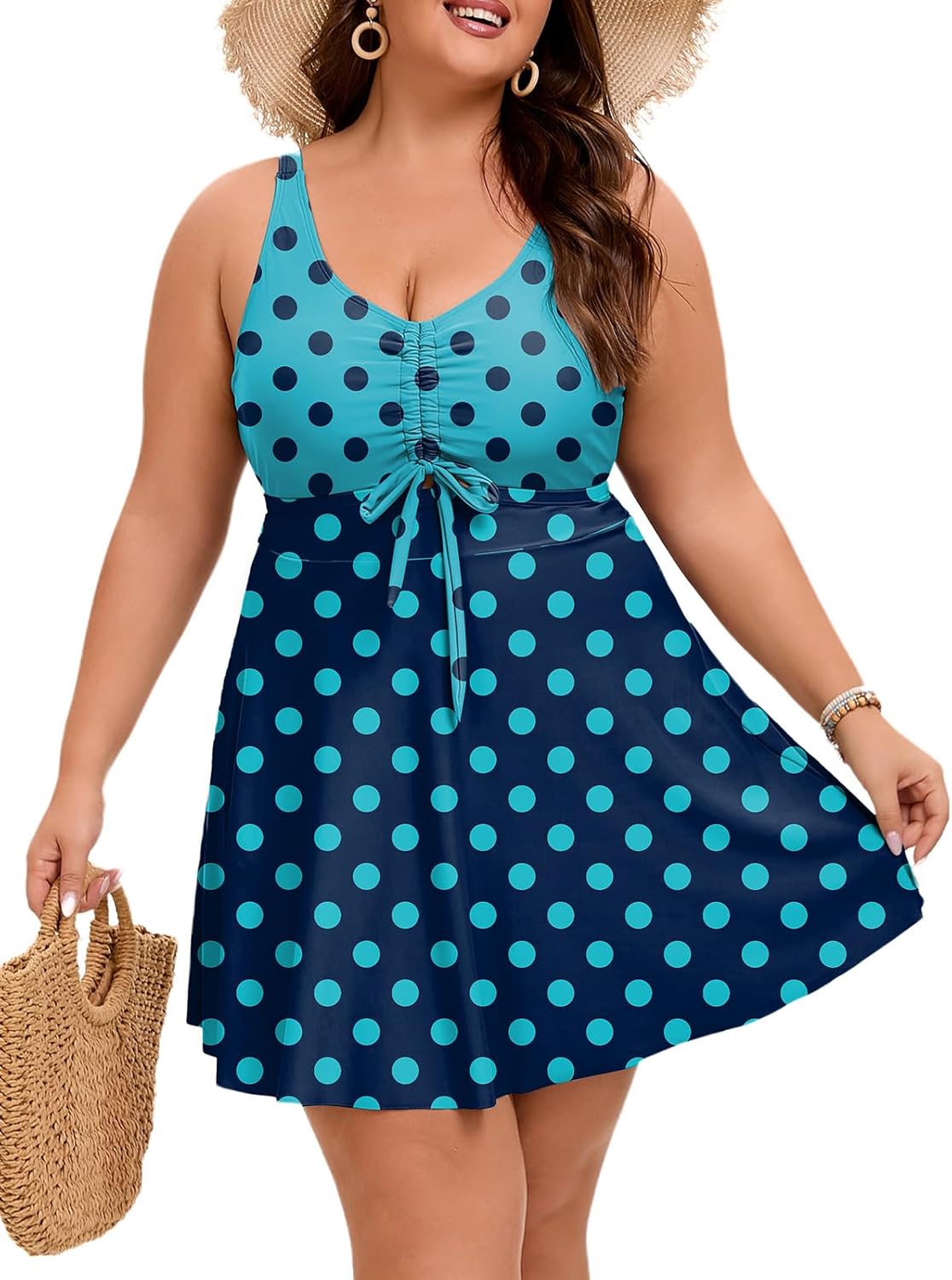 Arolina Plus Size Swimdress for Women with Tummy Control