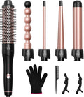 5 in 1 Wand Curling Iron Set - Fast Heat, Versatile Styling