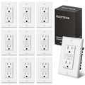ELECTECK GFCI Outlets 10 Pack Weather Resistant Ultra Slim Design