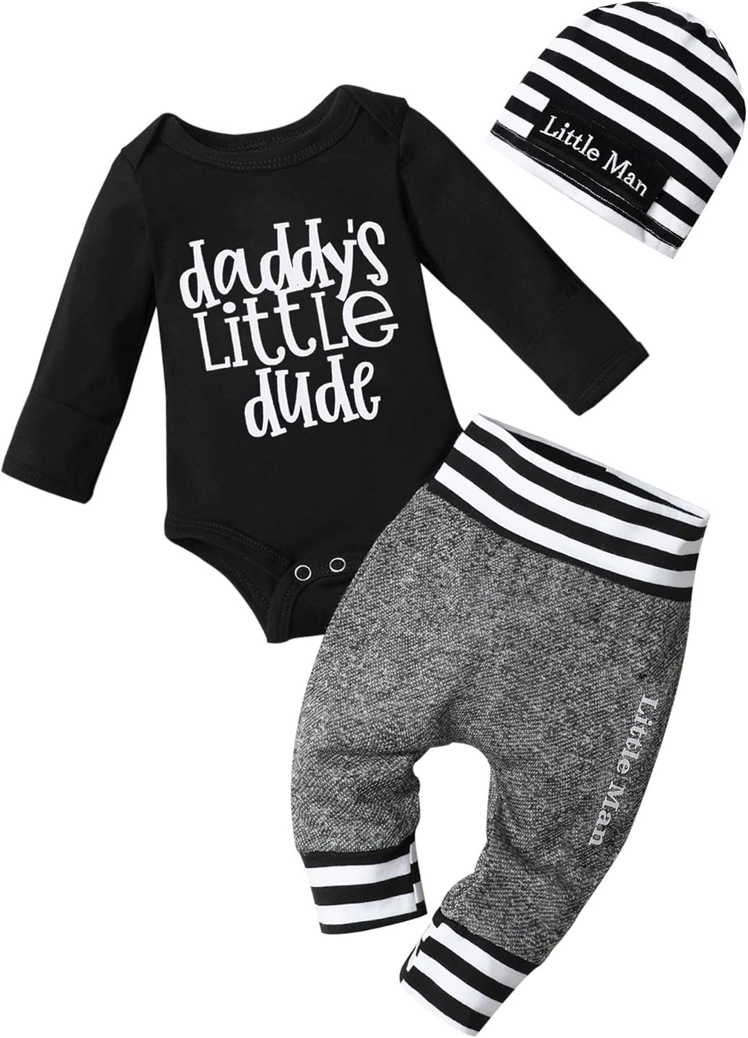Fommy New to The Crew 3PC Baby Boy Outfit