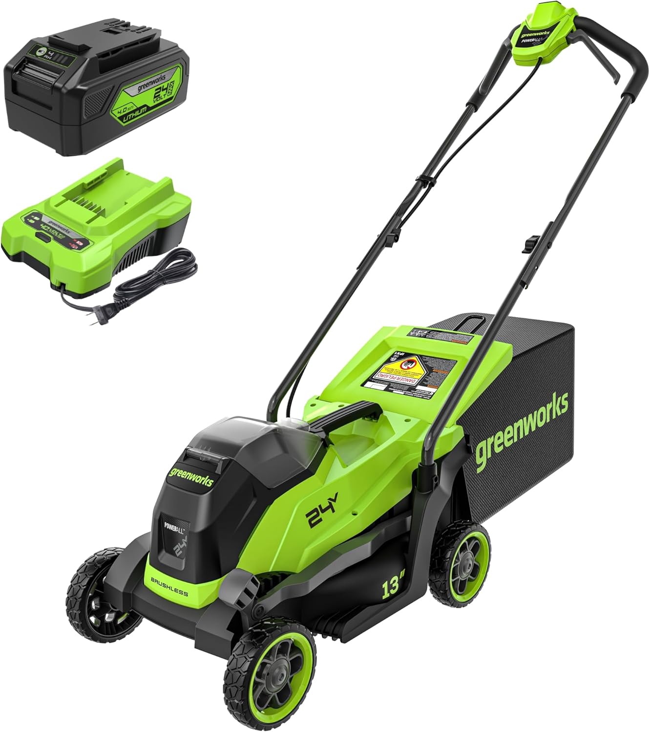 Greenworks 24V Cordless Lawn Mower: Lightweight & Powerful