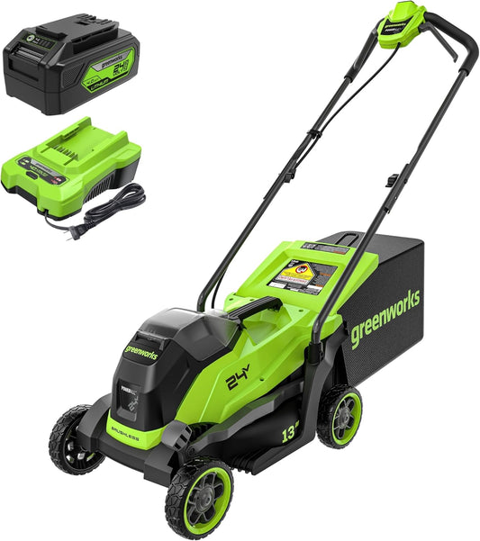 Greenworks 24V Cordless Lawn Mower: Lightweight & Powerful