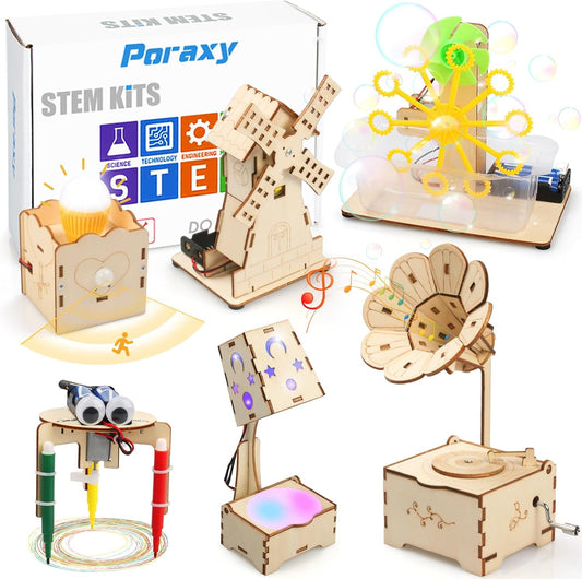 Poraxy 6-in-1 STEM Kits: Engaging Science & Building Fun!
