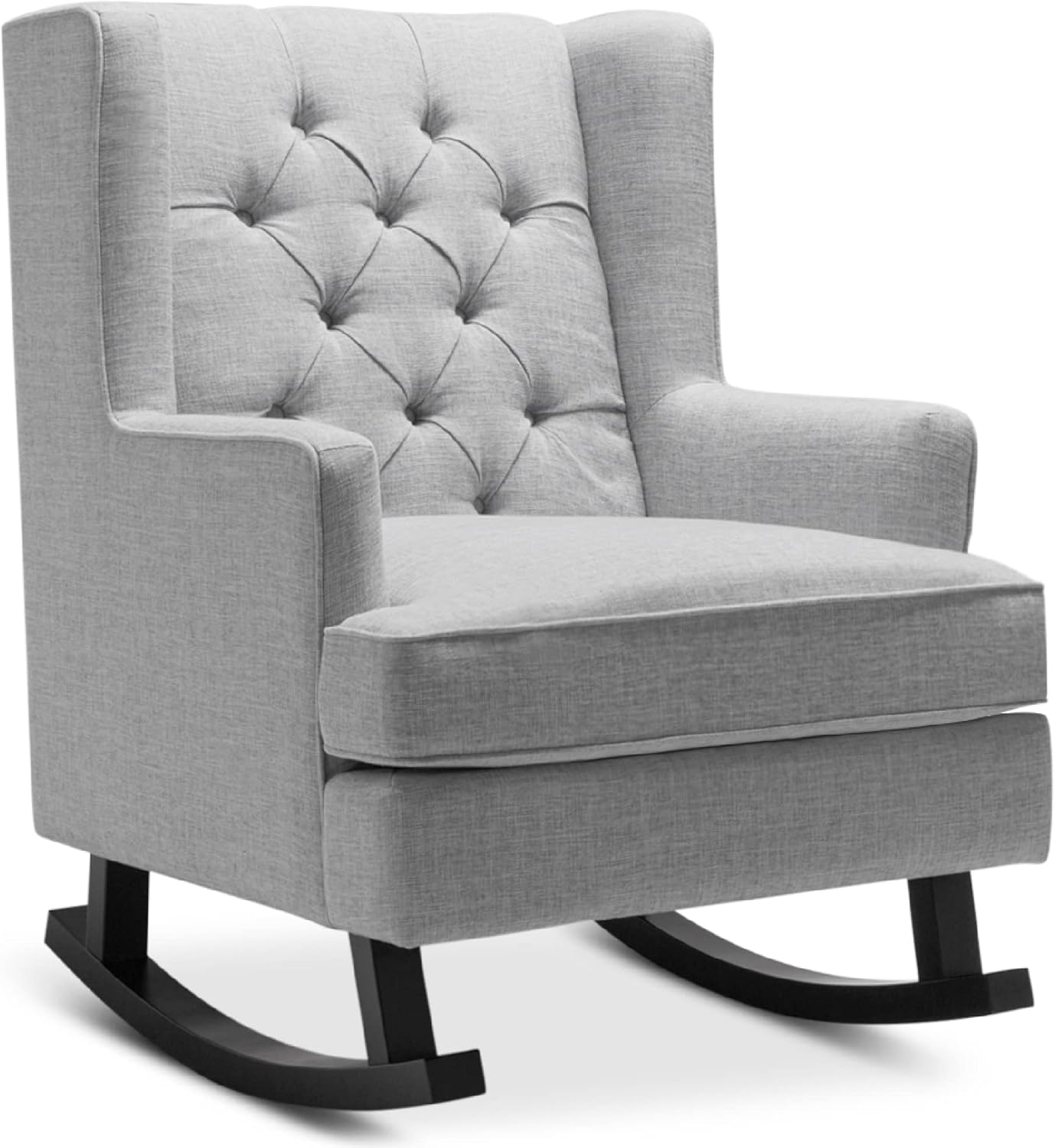 Tufted Velvet Rocking Chair - Luxury Gray