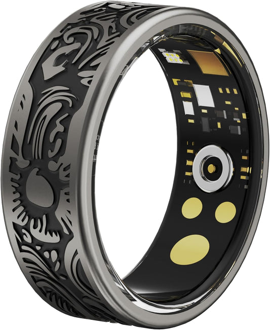 Smart Health Tracker Ring - Monitor Sleep, Steps & Heart Rate!