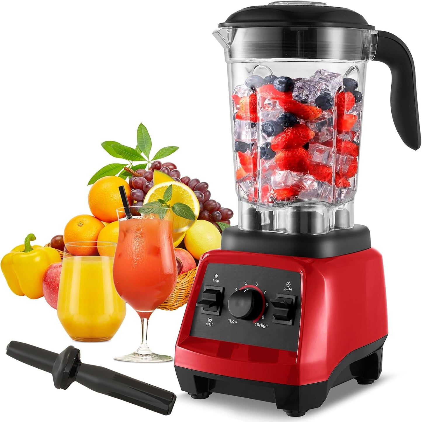 1800W Power: JUSANTE 10-Speed Blender