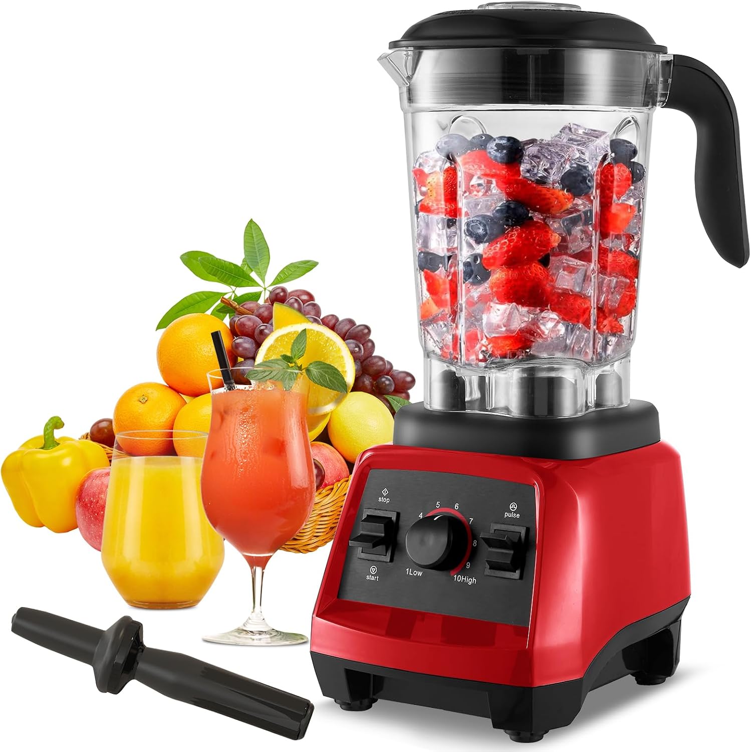 1800W Power: JUSANTE 10-Speed Blender