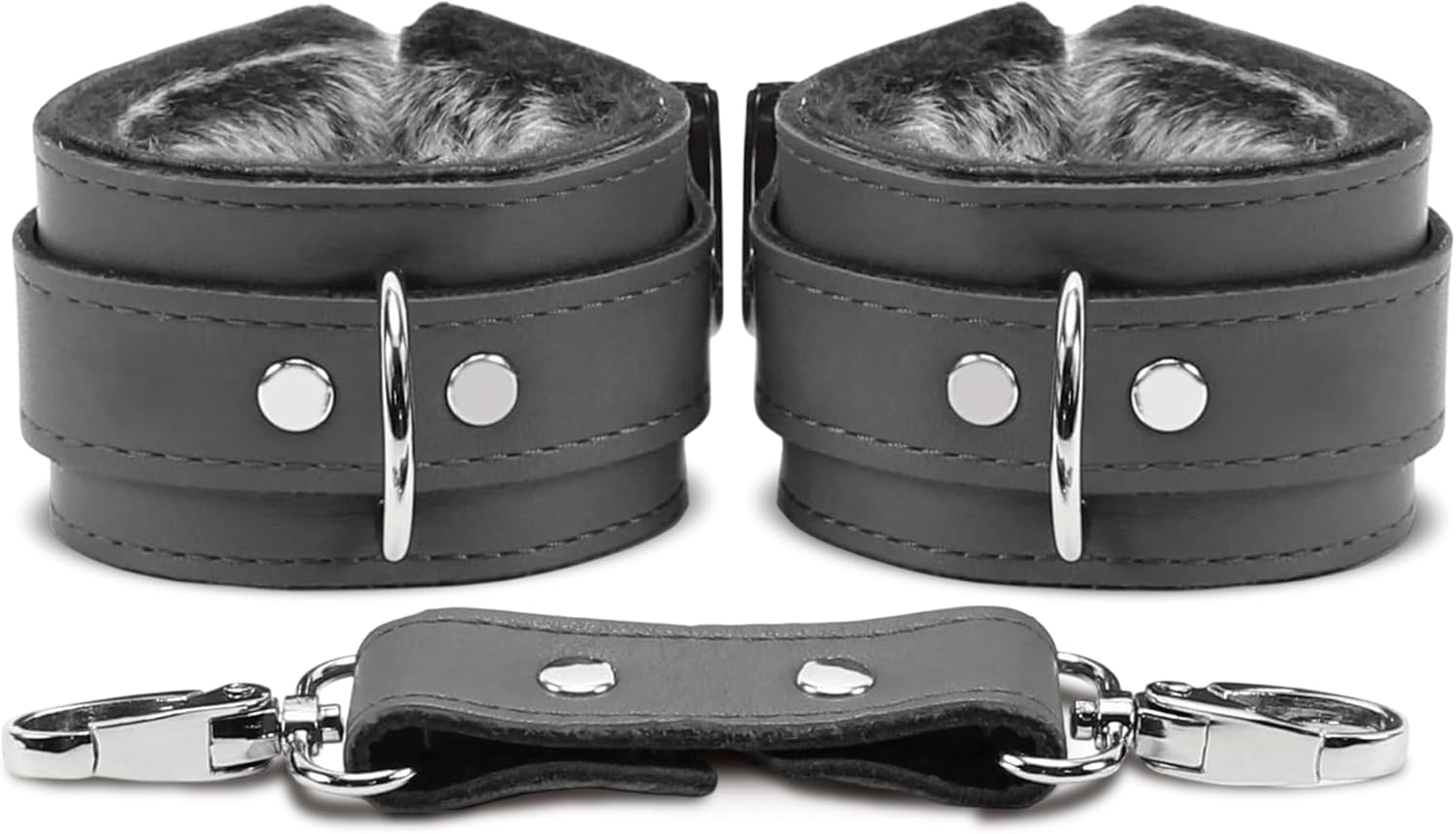 Premium BDSM Leather Barcelona Cuffs for Couples' Adventures