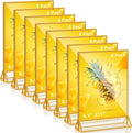 Acrylic Sign Holder 8.5x11 Clear Double Sided Table Frames - Elegant