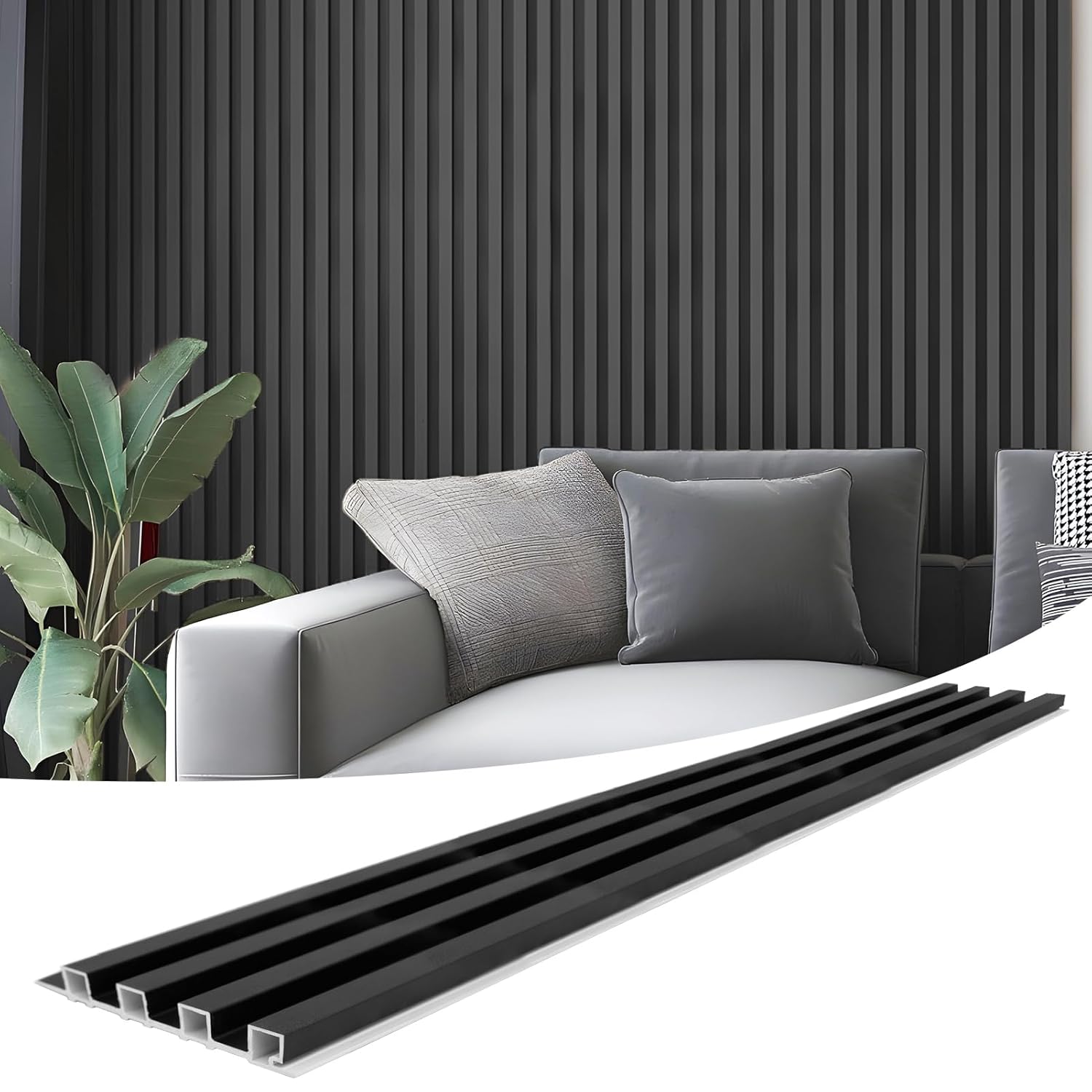 Art3d 8-Pack WPC Acoustic Slat Wall Panel for Modern Decor