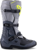 Tech 3 Motocross Boots for Men - Dark Gray/Light Gray/Black