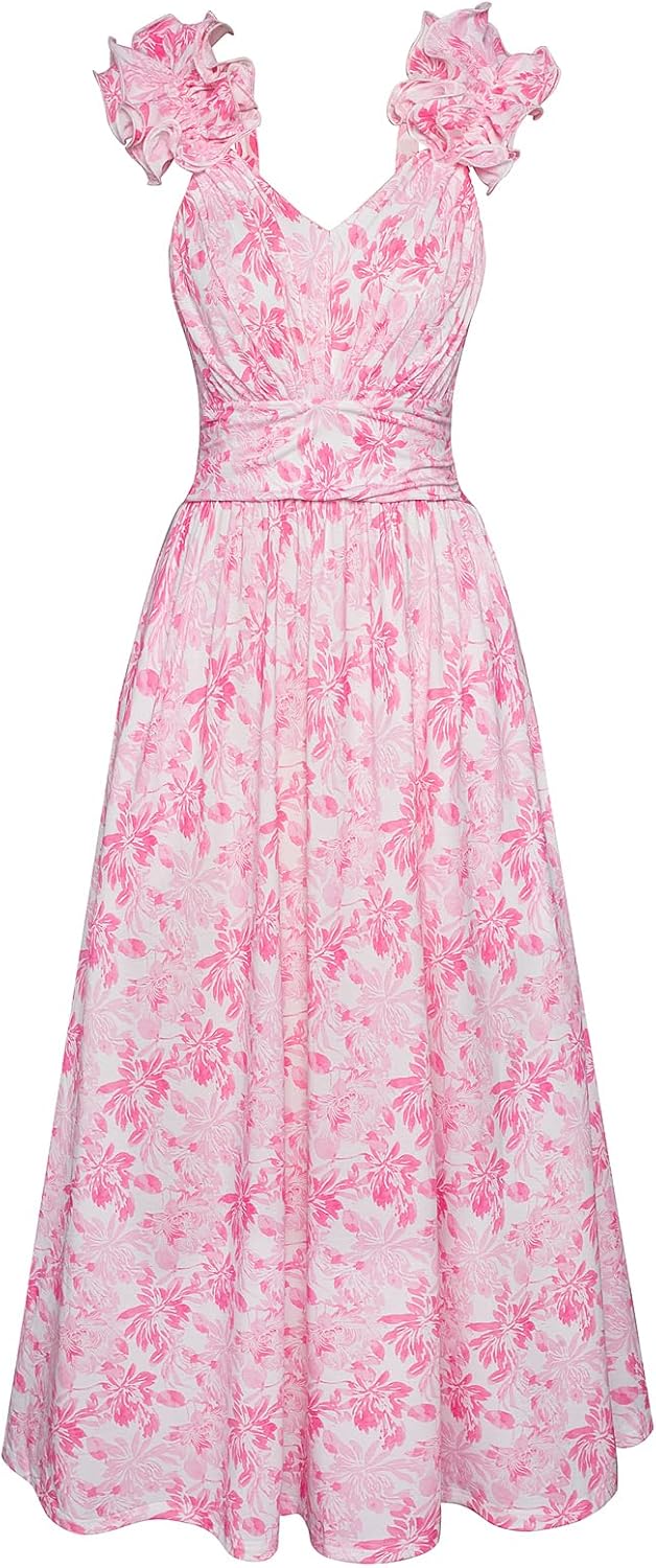 2025 Women's Summer Floral Print Dress for Casual Elegance