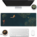 Large Gaming Mouse Pad Koi Fish Ink Painting Desk Mat - Wide