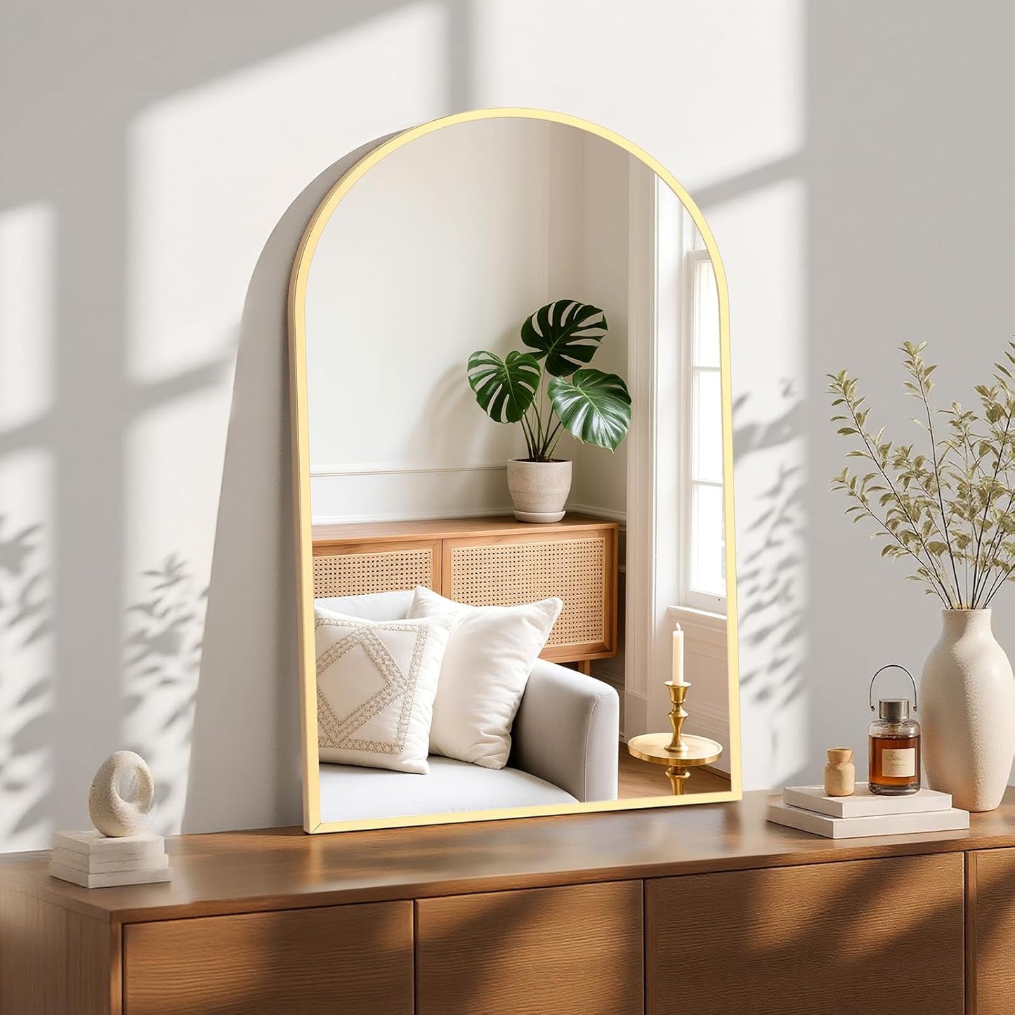 Elegant Arched Gold Bathroom Mirrors for Stylish Decor Needs