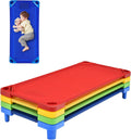 Daycare Cots 4-Pack Stackable Nap Bed Cot - Space-Saving Preschool