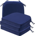 Round Corner Seat Cushions for Outdoor Chairs, Set of 4